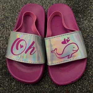 Girls Whale Sandals Elastic Sling Back NWOT